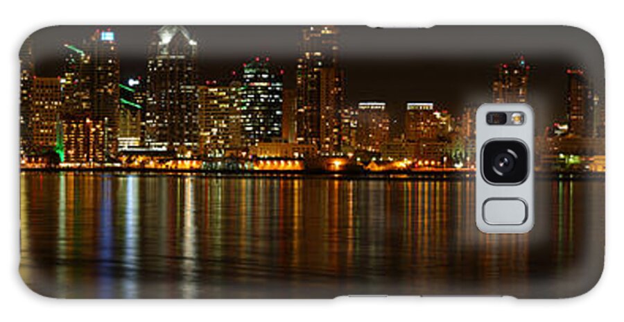 Panorama Galaxy Case featuring the photograph Downtown San Diego at night from Harbor Drive by Nathan Rupert