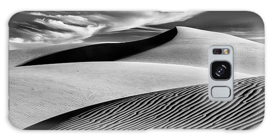 Landscape Galaxy Case featuring the photograph Dramatic Dunes In Black And White by Mimi Ditchie