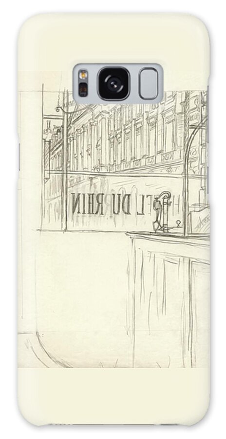 Drawing Of A Bar And Front Window Of Hotel Du Rhin Galaxy S8 Case