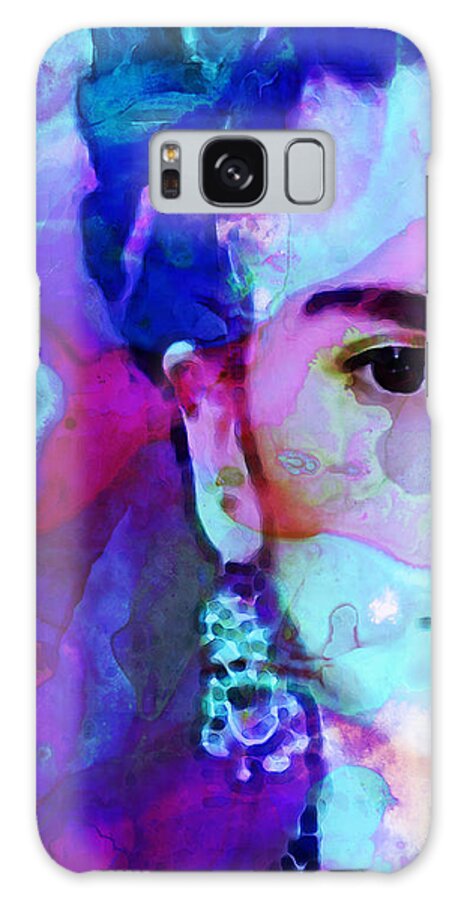 Frida Kahlo Galaxy Case featuring the painting Dreaming of Frida - Art By Sharon Cummings by Sharon Cummings