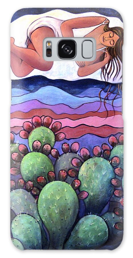 Surrealism Galaxy Case featuring the painting Dreaming Over the Charco by Susan Santiago