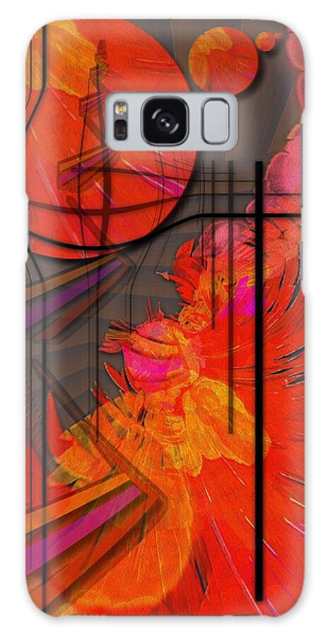 Tangerine Galaxy Case featuring the digital art Dreamscape 06 - TANGERINE DREAM by Mimulux Patricia No
