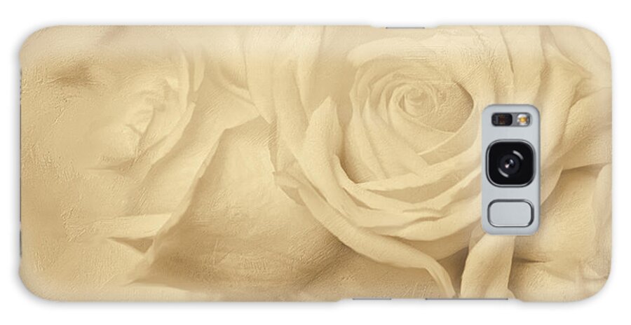 White Roses Galaxy Case featuring the digital art Dreamy Roses by Jayne Carney
