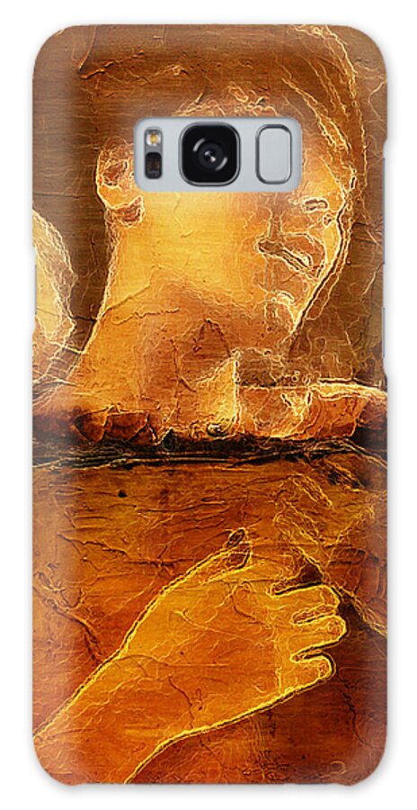 Drown Galaxy Case featuring the digital art Drown to Black by Andrea Barbieri