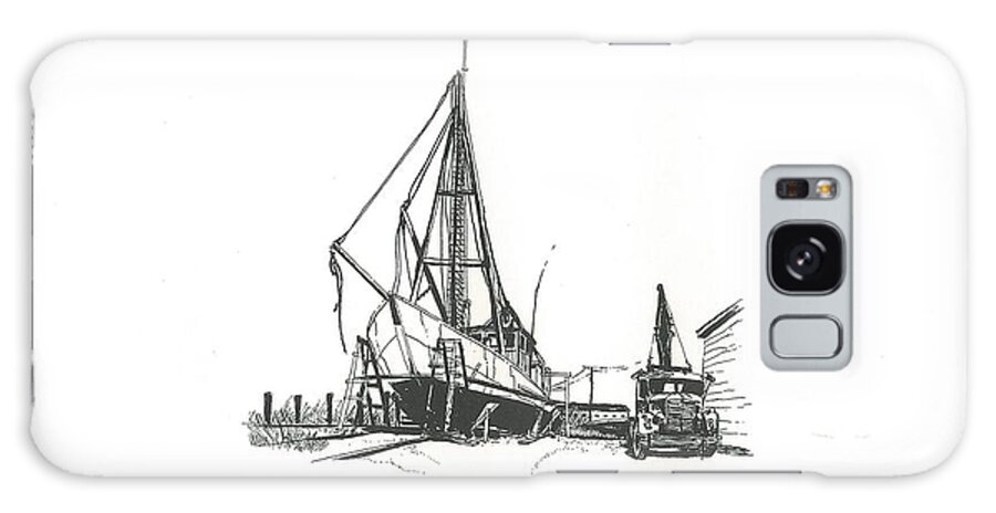 Pen And Ink Galaxy Case featuring the painting Dry Dock by Alan Johnson