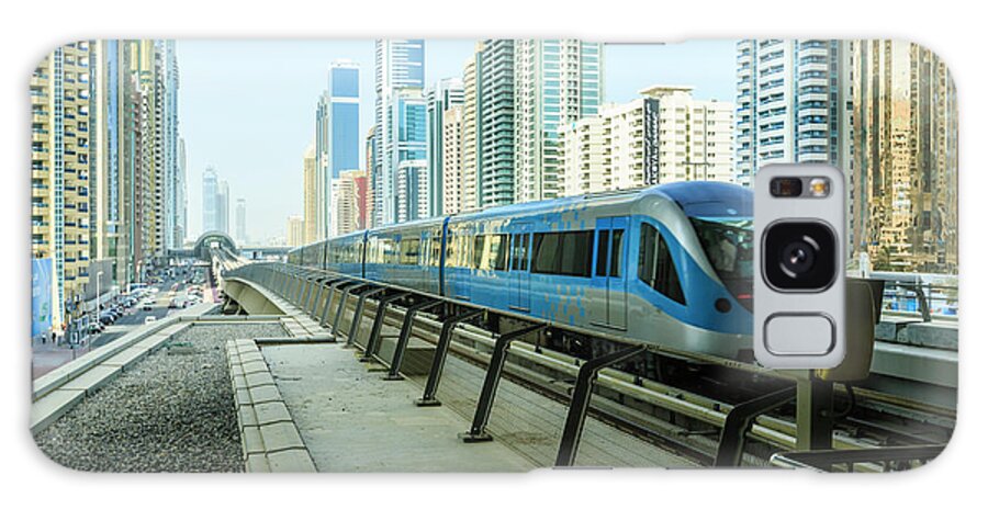 Clear Sky Galaxy Case featuring the photograph Dubai Metro Train by Fraser Hall