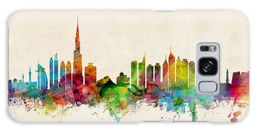 Urban Galaxy Case featuring the digital art Dubai Skyline by Michael Tompsett