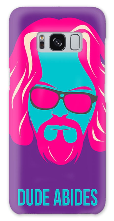  Galaxy Case featuring the painting Dude Abides Purple Poster by Naxart Studio