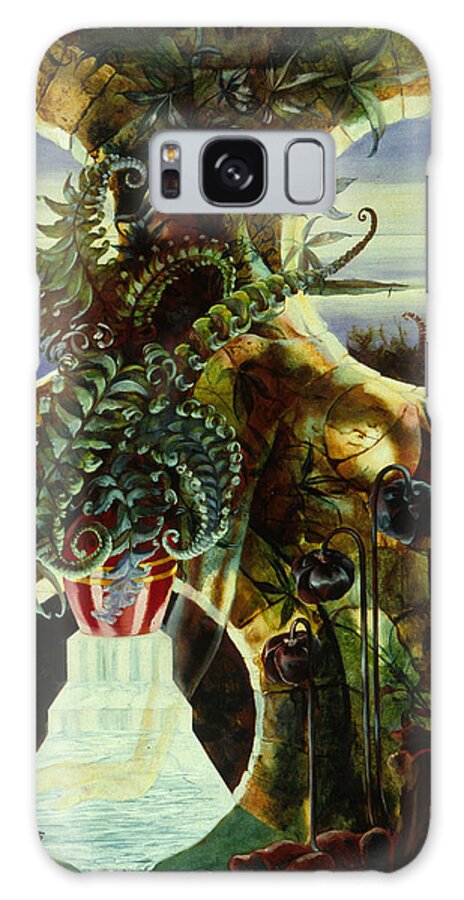 Fern Galaxy Case featuring the painting Duluth Garden by Lynette Yencho