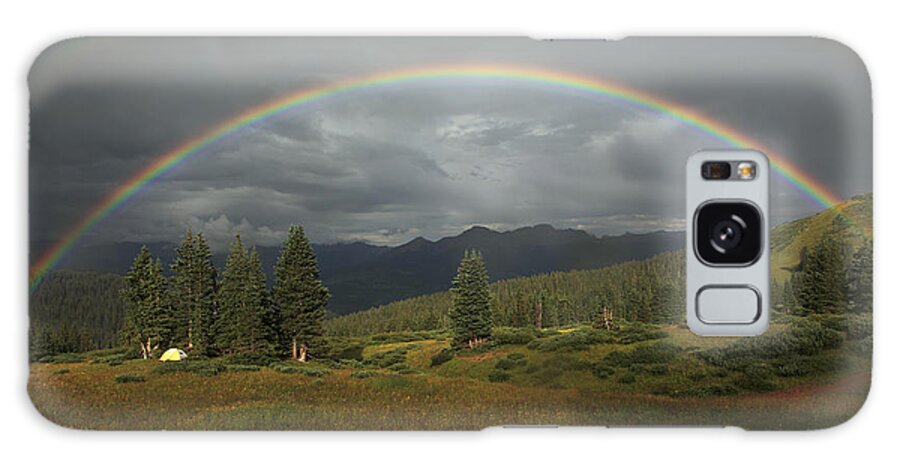Colorado Galaxy S8 Case featuring the photograph Durango Double Rainbow by Alan Vance Ley