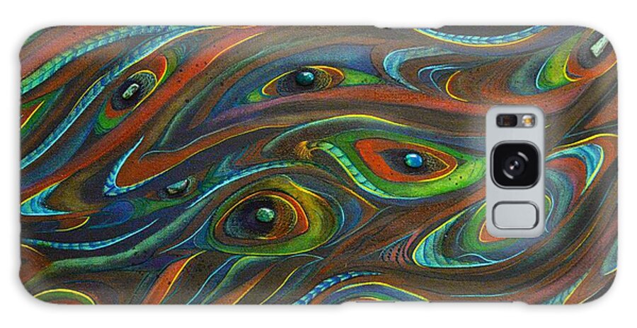 Sacred Art Paintings Galaxy Case featuring the painting Earth Song by Deborha Kerr