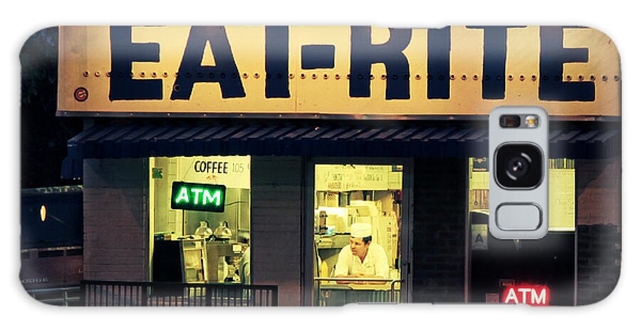 Eat Rite Galaxy Case featuring the photograph Eat Rite Diner 2 by Garry McMichael