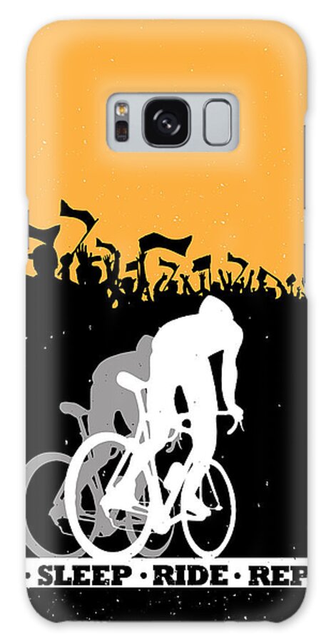 eat Sleep Ride Repeat Galaxy Case featuring the painting Eat Sleep Ride Repeat by Sassan Filsoof