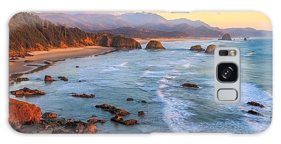 Cannonbeach Galaxy Case featuring the photograph Ecola Beach Sunset by Ken Stanback