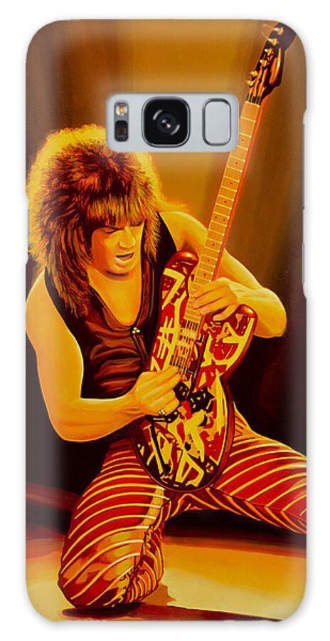 Eddie Van Halen Galaxy Case featuring the painting Eddie van Halen Painting by Paul Meijering