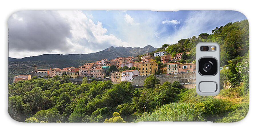Marciana Galaxy Case featuring the photograph Elba - Marciana village by Antonio Scarpi