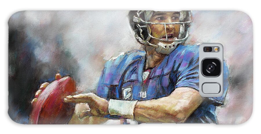 Eli Manning Galaxy Case featuring the drawing Eli Manning NFL NY Giants by Viola El