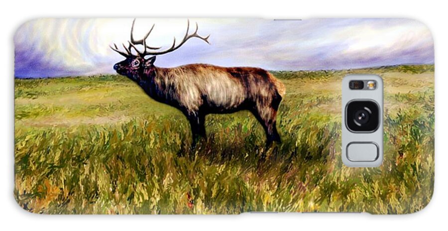 Elk Galaxy Case featuring the digital art Elk At Dusk by Ric Darrell