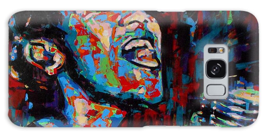 Art Galaxy S8 Case featuring the painting Ella Fitzgerald by Angie Wright
