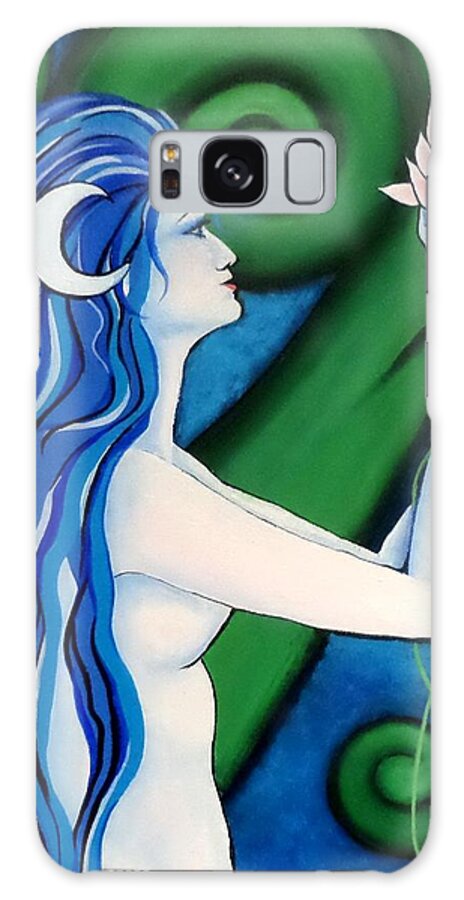 Symbolism Galaxy Case featuring the painting Embracing beginnings by Anne Gardner