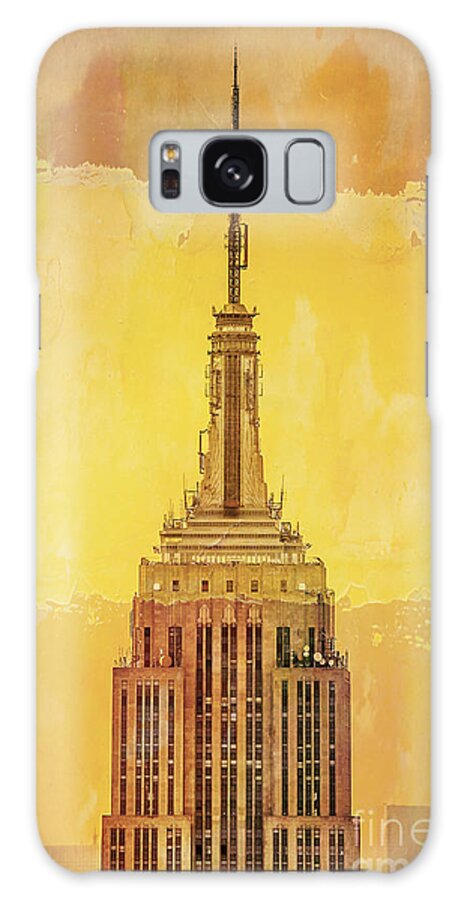 New York Galaxy Case featuring the digital art Empire State Building 4 by Az Jackson