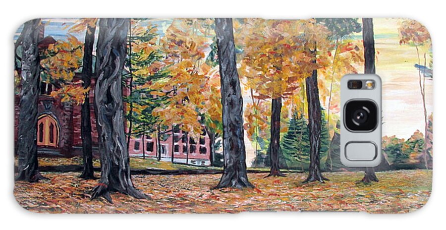 Landscape Galaxy Case featuring the painting Enchanted Forrest in the Fall by Denny Morreale