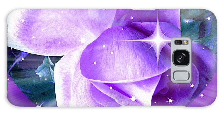 Lavender Rose Galaxy Case featuring the photograph Enchanted Rose by Judy Palkimas