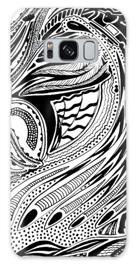 Pen Galaxy Case featuring the drawing Energy by Ingrid Van Amsterdam