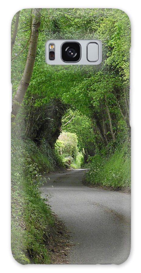 Green Galaxy Case featuring the photograph English Country Lane by Jayne Wilson