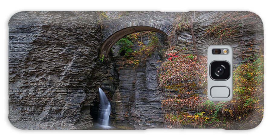 Cavern Cascade Galaxy Case featuring the photograph Entrance To Watkins Glen Landscape by Michael Ver Sprill