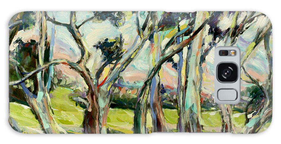 Australia Galaxy Case featuring the painting Eucalypts in Jacob's Creek by Zofia Kijak