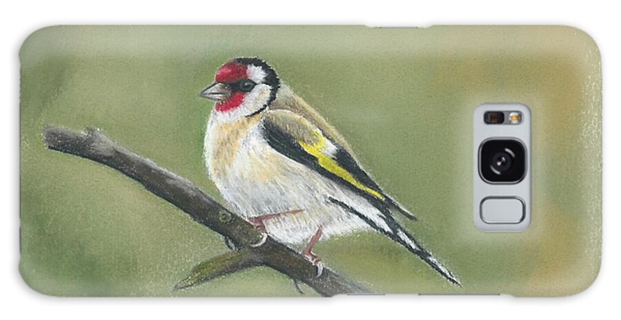 Gold Finch Galaxy Case featuring the pastel European Gold Finch by Brian White