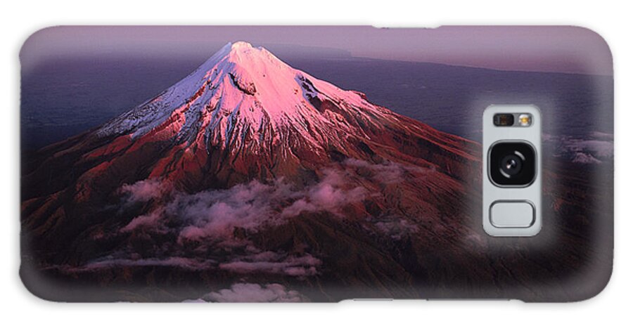 00260289 Galaxy Case featuring the photograph Evening Light On Mt Taranaki by Rob Brown