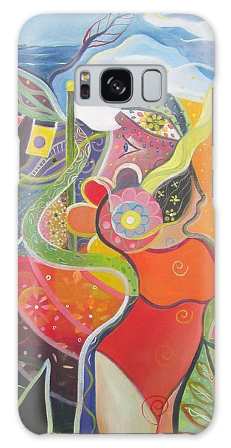 Life Galaxy Case featuring the painting Everything All The Time by Helena Tiainen