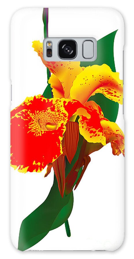 Illustration Galaxy Case featuring the digital art Exotic Flower by Gina Koch