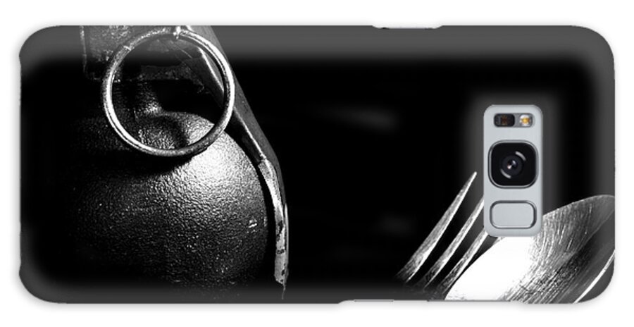 Grenade Galaxy Case featuring the photograph Explosive Dining by Jonas Luis