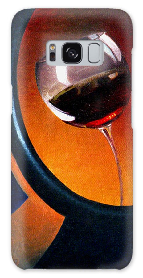 Wine Galaxy S8 Case featuring the painting Eye Spy Something Red by T S Carson