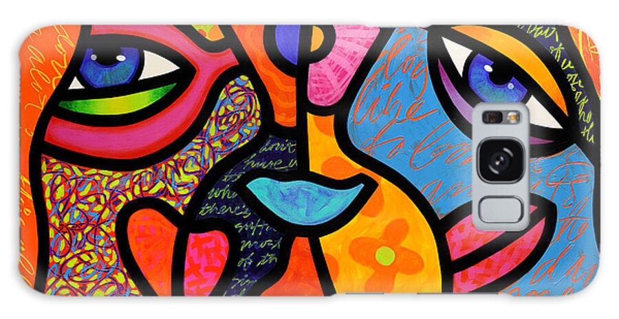 Eyes Galaxy Case featuring the painting Eye to Eye by Steven Scott