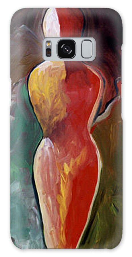 Abstract Figure Galaxy Case featuring the painting Faceless Figure by Lance Headlee