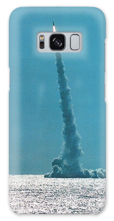 Nobody Galaxy Case featuring the photograph Failed Trident Missile Test Launch by Us Navy/science Photo Library