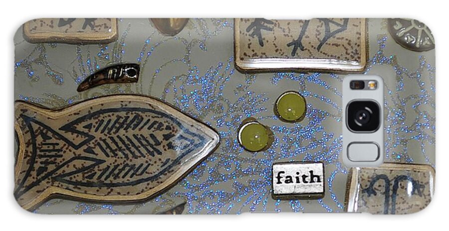 Mixed Media Galaxy S8 Case featuring the painting Faith collage by Karen Buford