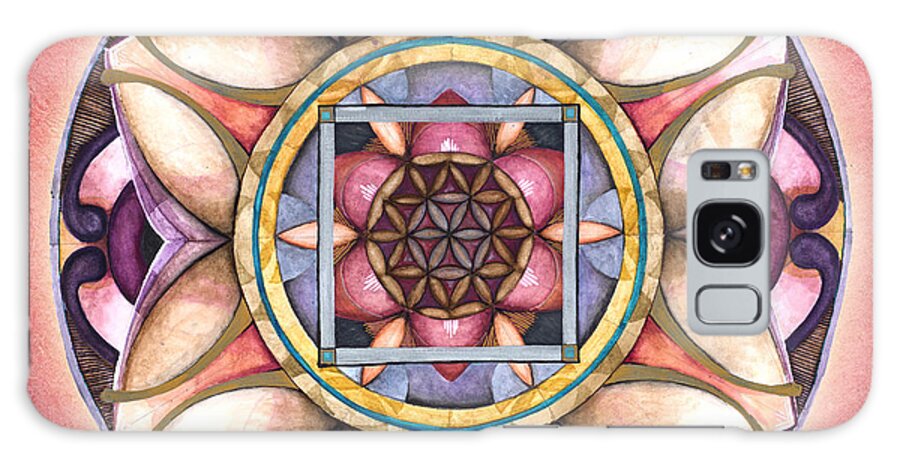 Mandala Art Galaxy S8 Case featuring the painting Faith Mandala by Jo Thomas Blaine