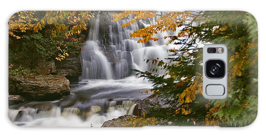 Waterfall Galaxy Case featuring the photograph Fall In Fall - Chute Au Rats by Hany J