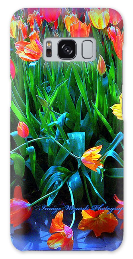 Fallen Tulips Galaxy Case featuring the digital art Fallen Tulips by Pamela Smale Williams