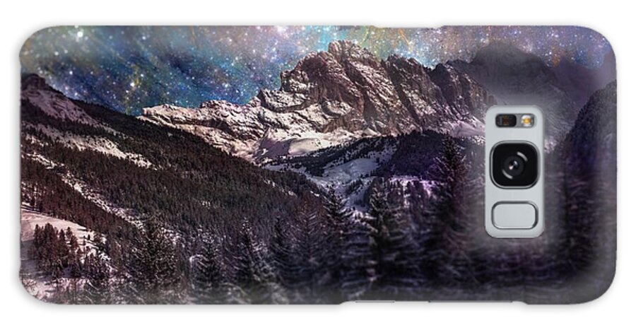 Winter Galaxy Case featuring the photograph Fantasy mountain landscape by Martin Capek