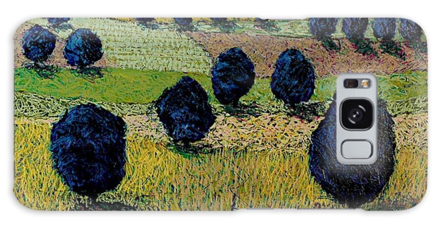 Landscape Galaxy Case featuring the painting Faraway Field by Allan P Friedlander
