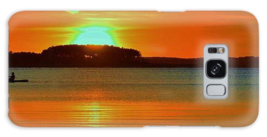  Galaxy Case featuring the photograph Farm Bound - Kayak Sunset by Billy Beck