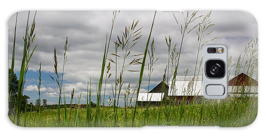 Tall Grass Galaxy Case featuring the photograph Farm Through the Grass by Kirkodd Photography Of New England