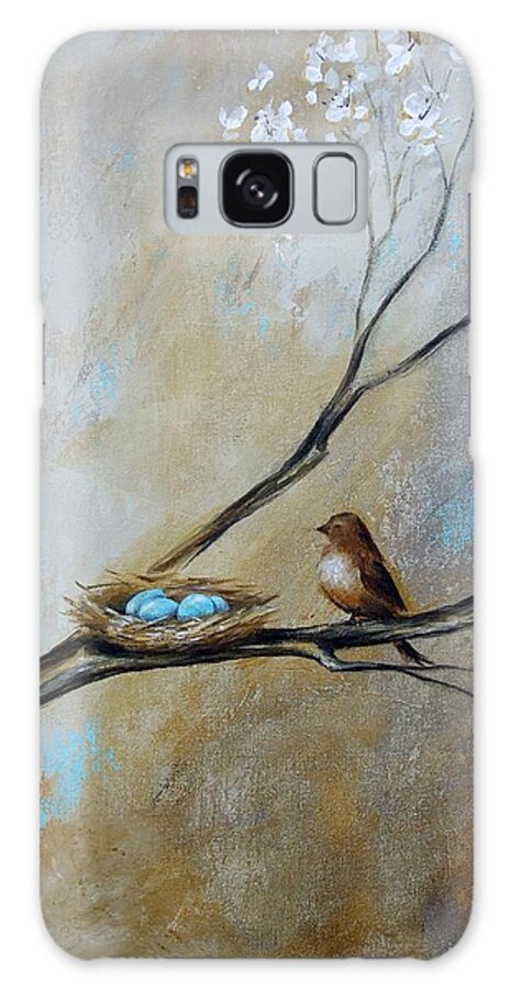 Bird Galaxy Case featuring the painting Fat Little Bird's Nest by Dina Dargo