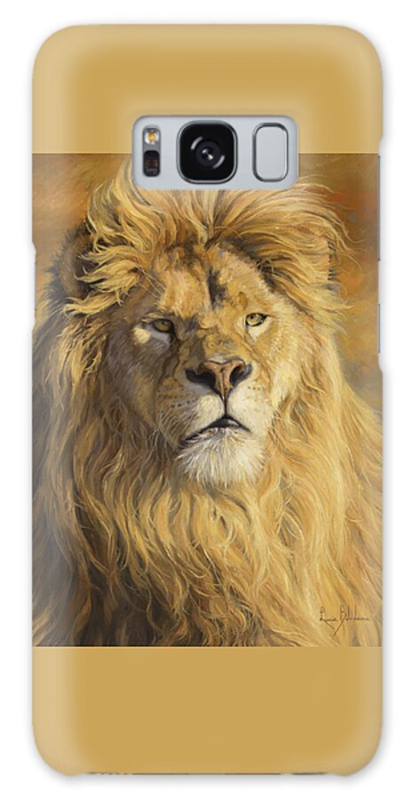 Lion Galaxy Case featuring the painting Fearless - Detail by Lucie Bilodeau